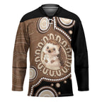 Hedgehog Indigenous Art Australia Hockey Jersey - Aussie Hoodie