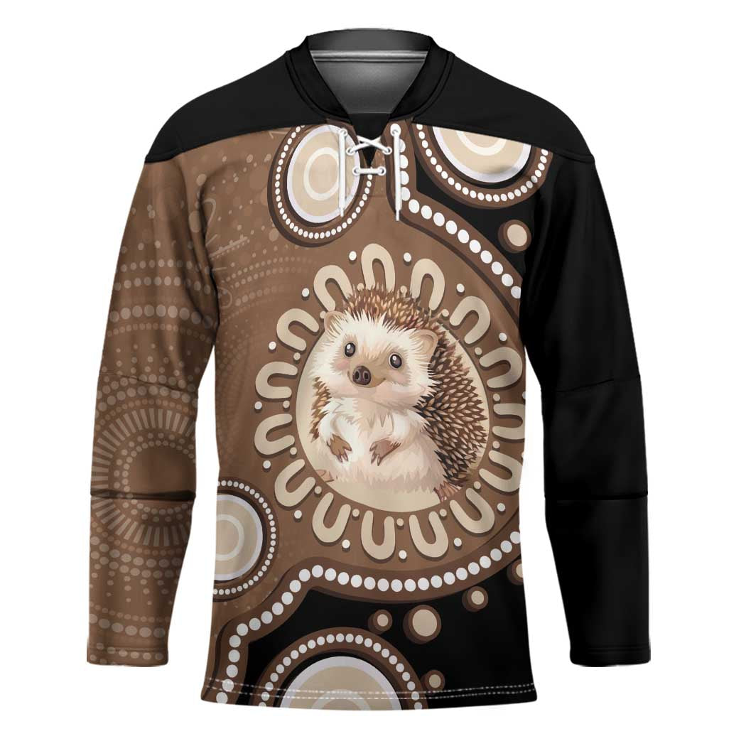 Hedgehog Indigenous Art Australia Hockey Jersey - Aussie Hoodie
