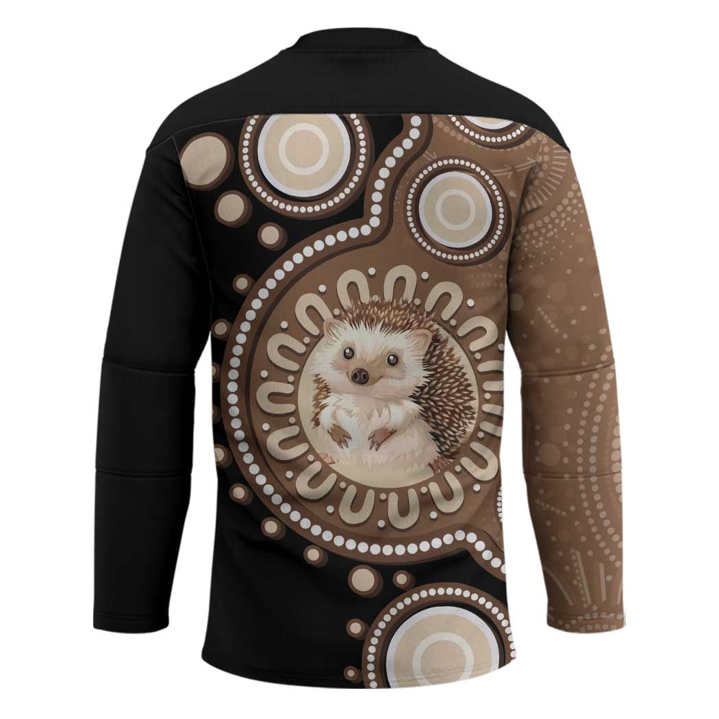 Hedgehog Indigenous Art Australia Hockey Jersey - Aussie Hoodie