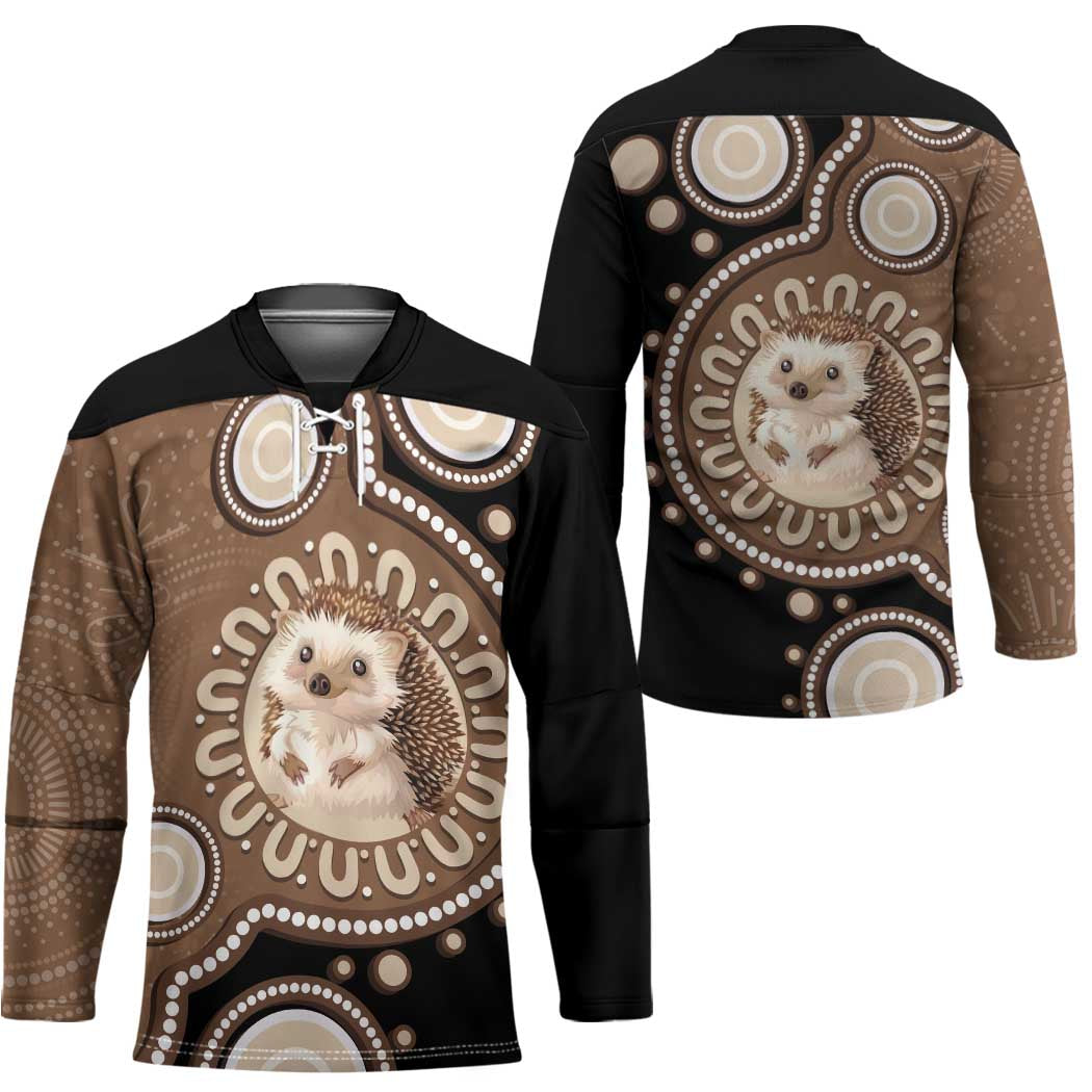 Hedgehog Indigenous Art Australia Hockey Jersey - Aussie Hoodie