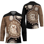 Hedgehog Indigenous Art Australia Hockey Jersey - Aussie Hoodie