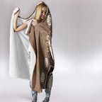 Hedgehog Indigenous Art Australia Hooded Blanket - Aussie Hoodie