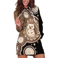 Hedgehog Indigenous Art Australia Hoodie Dress - Aussie Hoodie