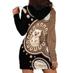 Hedgehog Indigenous Art Australia Hoodie Dress - Aussie Hoodie
