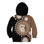 Hedgehog Indigenous Art Australia Kid Hoodie - Aussie Hoodie