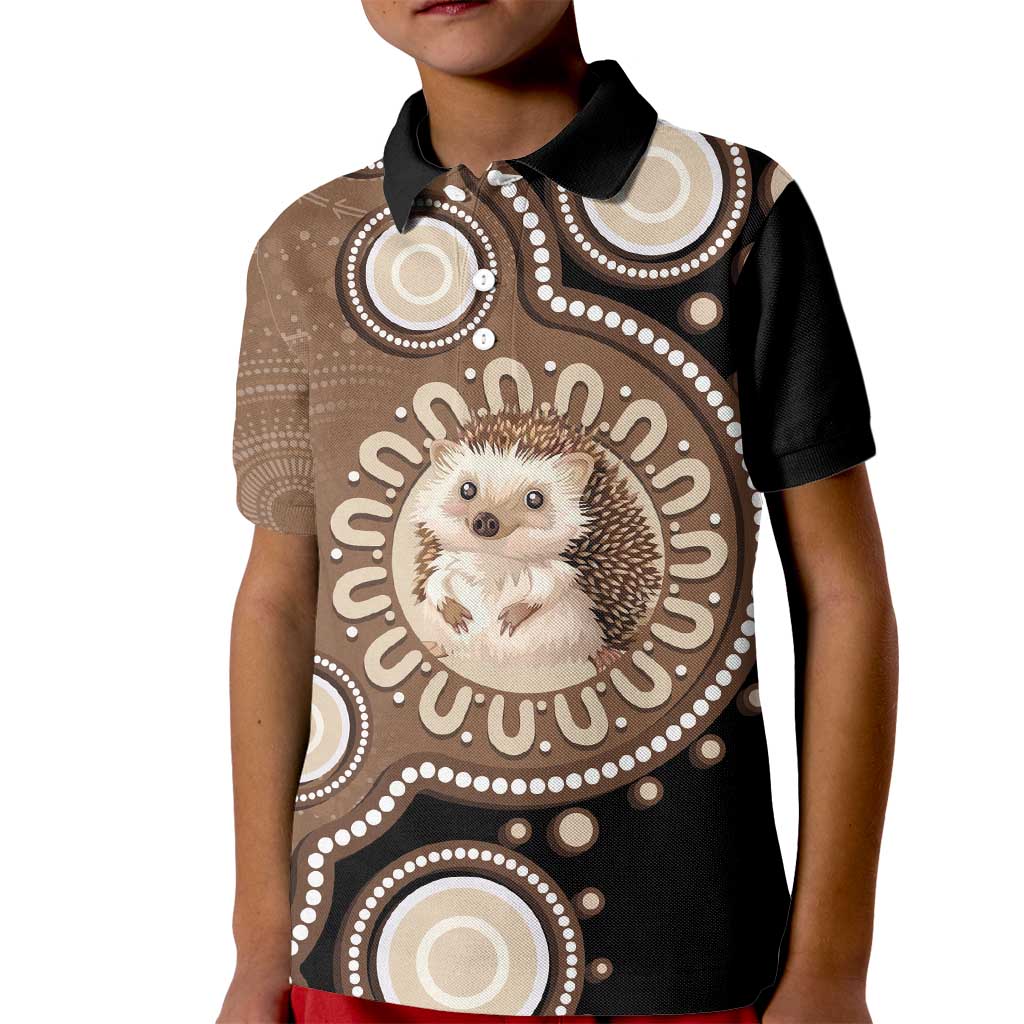 Hedgehog Indigenous Art Australia Kid Polo Shirt - Aussie Hoodie