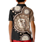 Hedgehog Indigenous Art Australia Kid Polo Shirt - Aussie Hoodie