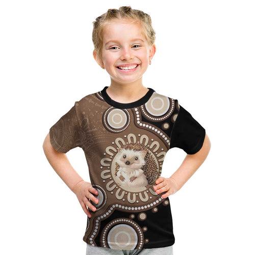 Hedgehog Indigenous Art Australia Kid T Shirt - Aussie Hoodie