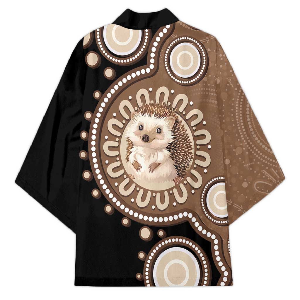 Hedgehog Indigenous Art Australia Kimono - Aussie Hoodie