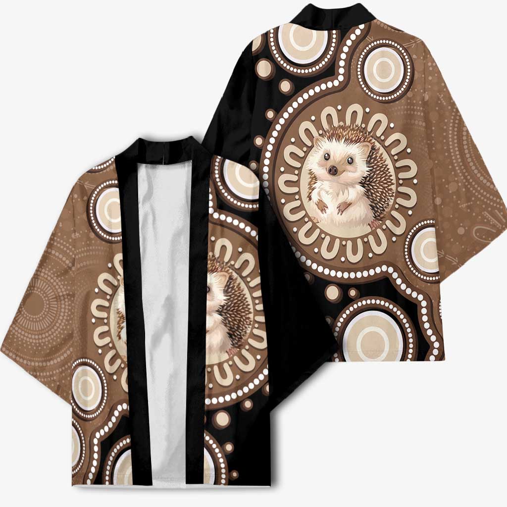 Hedgehog Indigenous Art Australia Kimono - Aussie Hoodie