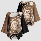 Hedgehog Indigenous Art Australia Kimono Sleeve Blouse - Aussie Hoodie