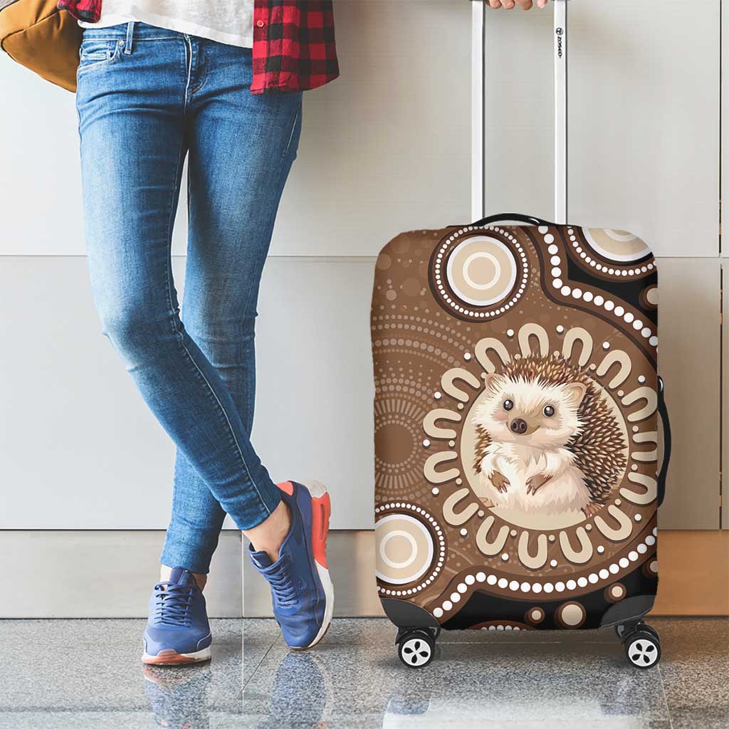 Hedgehog Indigenous Art Australia Luggage Cover - Aussie Hoodie