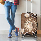 Hedgehog Indigenous Art Australia Luggage Cover - Aussie Hoodie