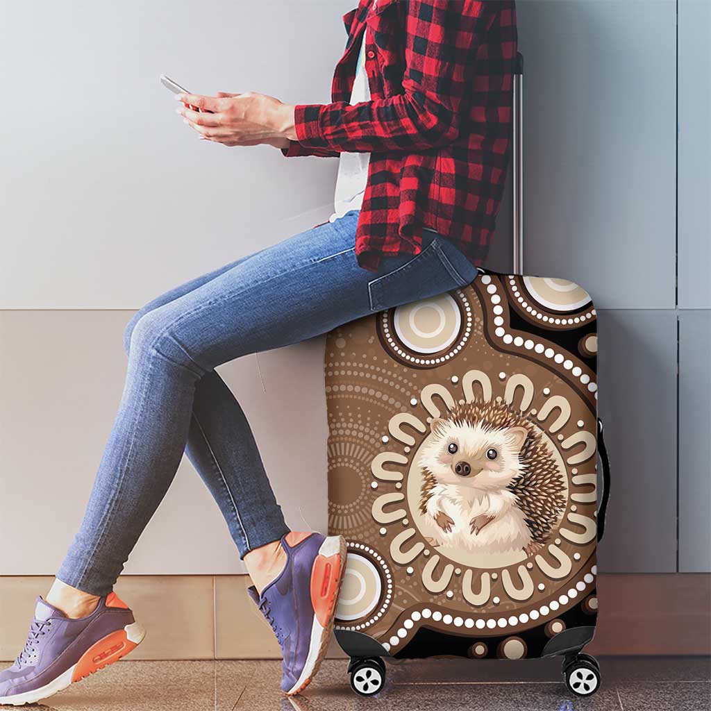 Hedgehog Indigenous Art Australia Luggage Cover - Aussie Hoodie
