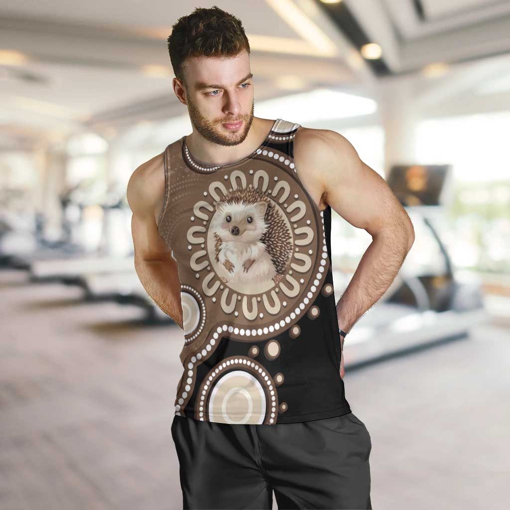 Hedgehog Indigenous Art Australia Men Tank Top - Aussie Hoodie