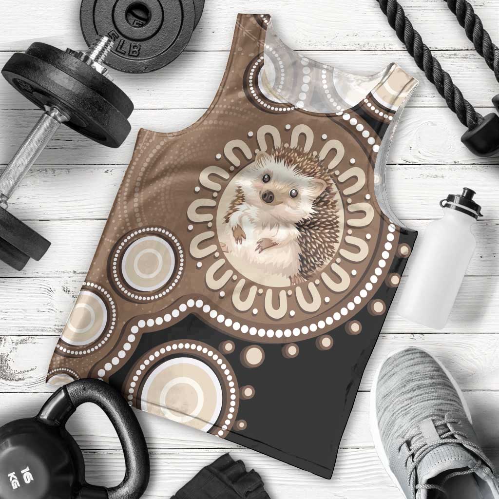 Hedgehog Indigenous Art Australia Men Tank Top - Aussie Hoodie
