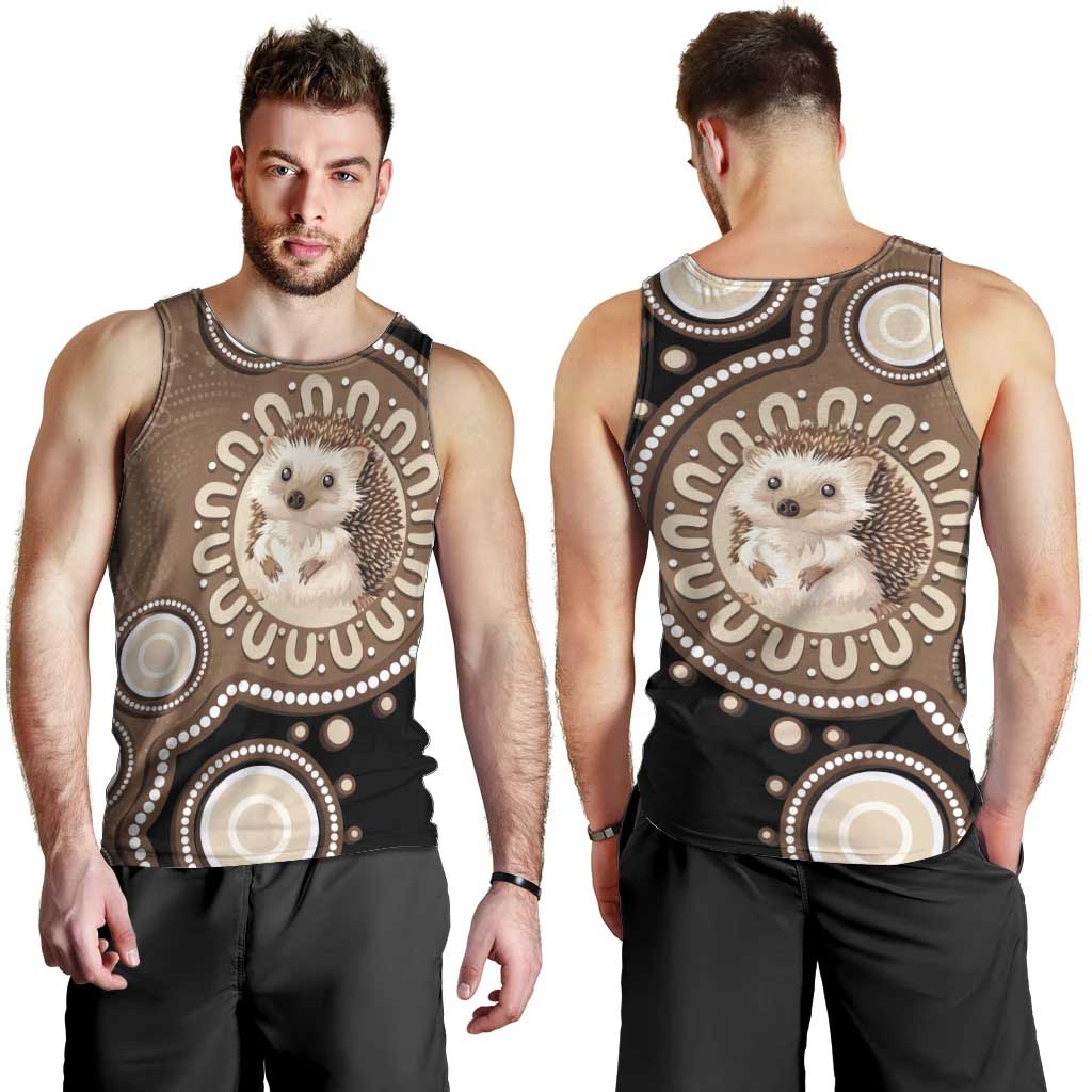 Hedgehog Indigenous Art Australia Men Tank Top - Aussie Hoodie