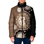 Hedgehog Indigenous Art Australia Padded Jacket - Aussie Hoodie