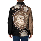 Hedgehog Indigenous Art Australia Padded Jacket - Aussie Hoodie