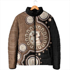 Hedgehog Indigenous Art Australia Padded Jacket - Aussie Hoodie