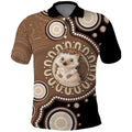 Hedgehog Indigenous Art Australia Polo Shirt - Aussie Hoodie
