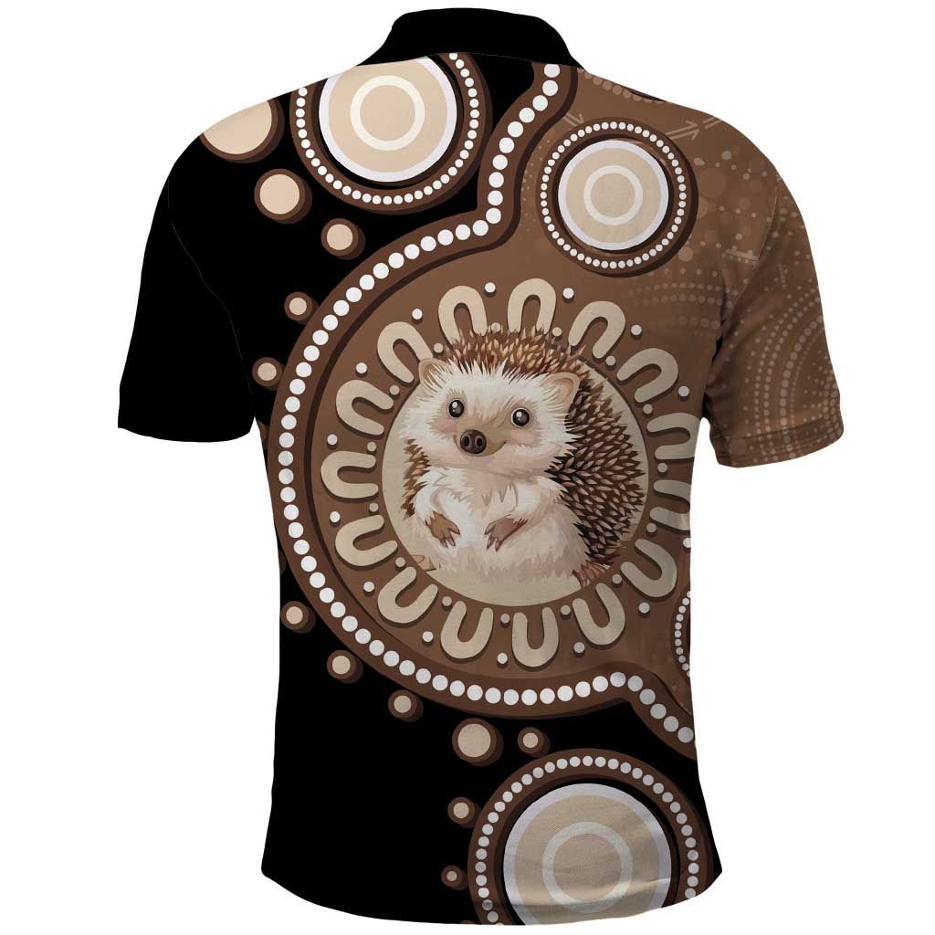 Hedgehog Indigenous Art Australia Polo Shirt - Aussie Hoodie
