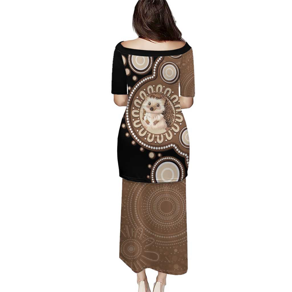 Hedgehog Indigenous Art Australia Puletasi - Aussie Hoodie