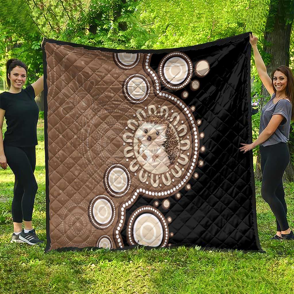 Hedgehog Indigenous Art Australia Quilt - Aussie Hoodie