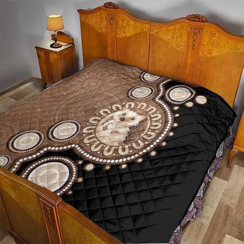 Hedgehog Indigenous Art Australia Quilt - Aussie Hoodie