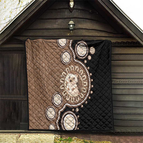Hedgehog Indigenous Art Australia Quilt - Aussie Hoodie