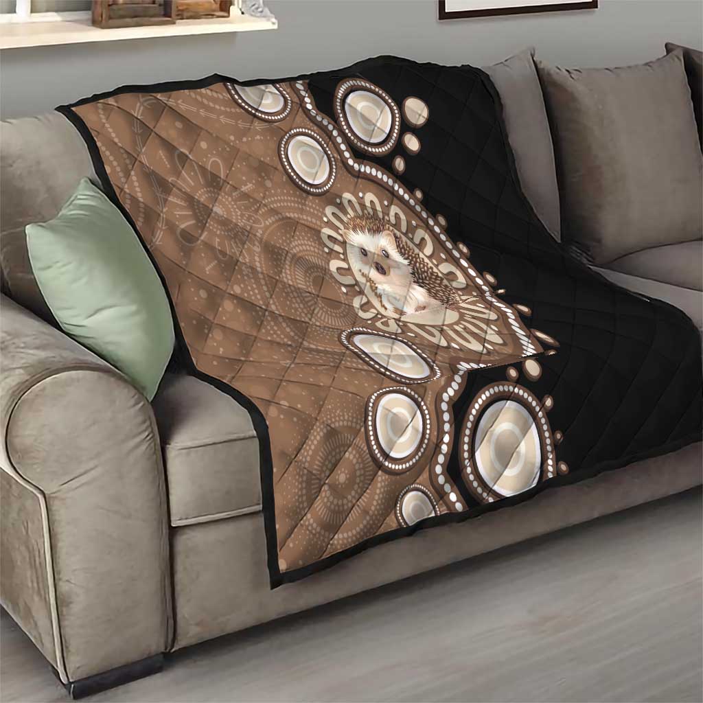 Hedgehog Indigenous Art Australia Quilt - Aussie Hoodie