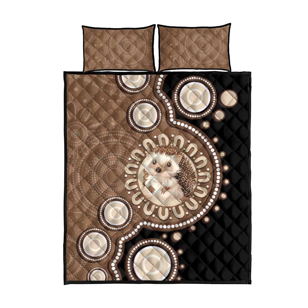 Hedgehog Indigenous Art Australia Quilt Bed Set - Aussie Hoodie