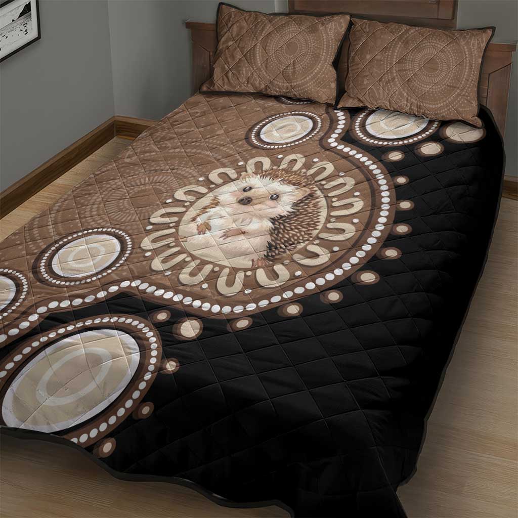 Hedgehog Indigenous Art Australia Quilt Bed Set - Aussie Hoodie