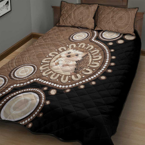 Hedgehog Indigenous Art Australia Quilt Bed Set - Aussie Hoodie