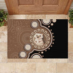 Hedgehog Indigenous Art Australia Rubber Doormat - Aussie Hoodie
