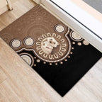 Hedgehog Indigenous Art Australia Rubber Doormat - Aussie Hoodie