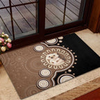 Hedgehog Indigenous Art Australia Rubber Doormat - Aussie Hoodie