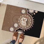 Hedgehog Indigenous Art Australia Rubber Doormat - Aussie Hoodie