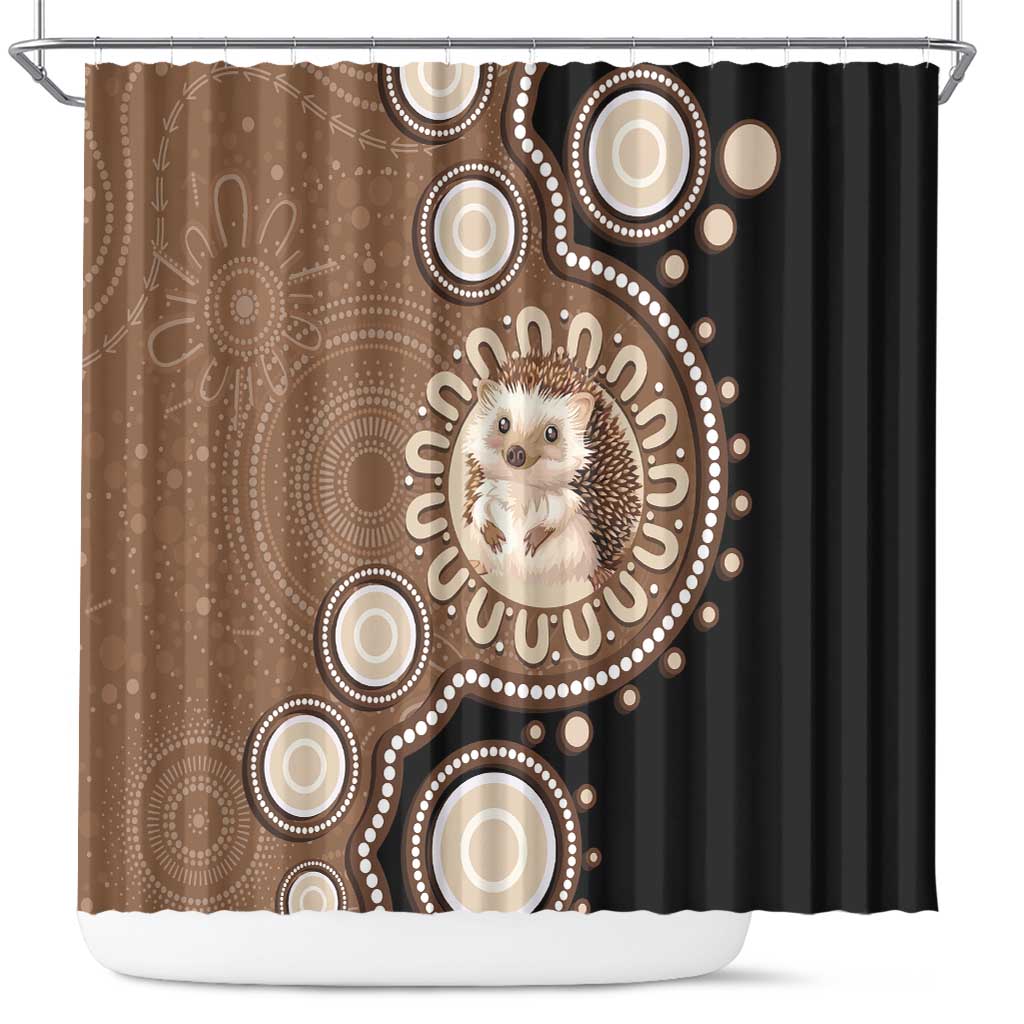 Hedgehog Indigenous Art Australia Shower Curtain - Aussie Hoodie