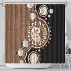 Hedgehog Indigenous Art Australia Shower Curtain - Aussie Hoodie