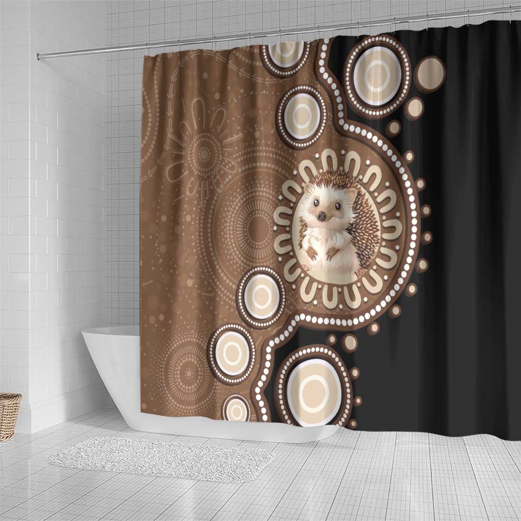 Hedgehog Indigenous Art Australia Shower Curtain - Aussie Hoodie