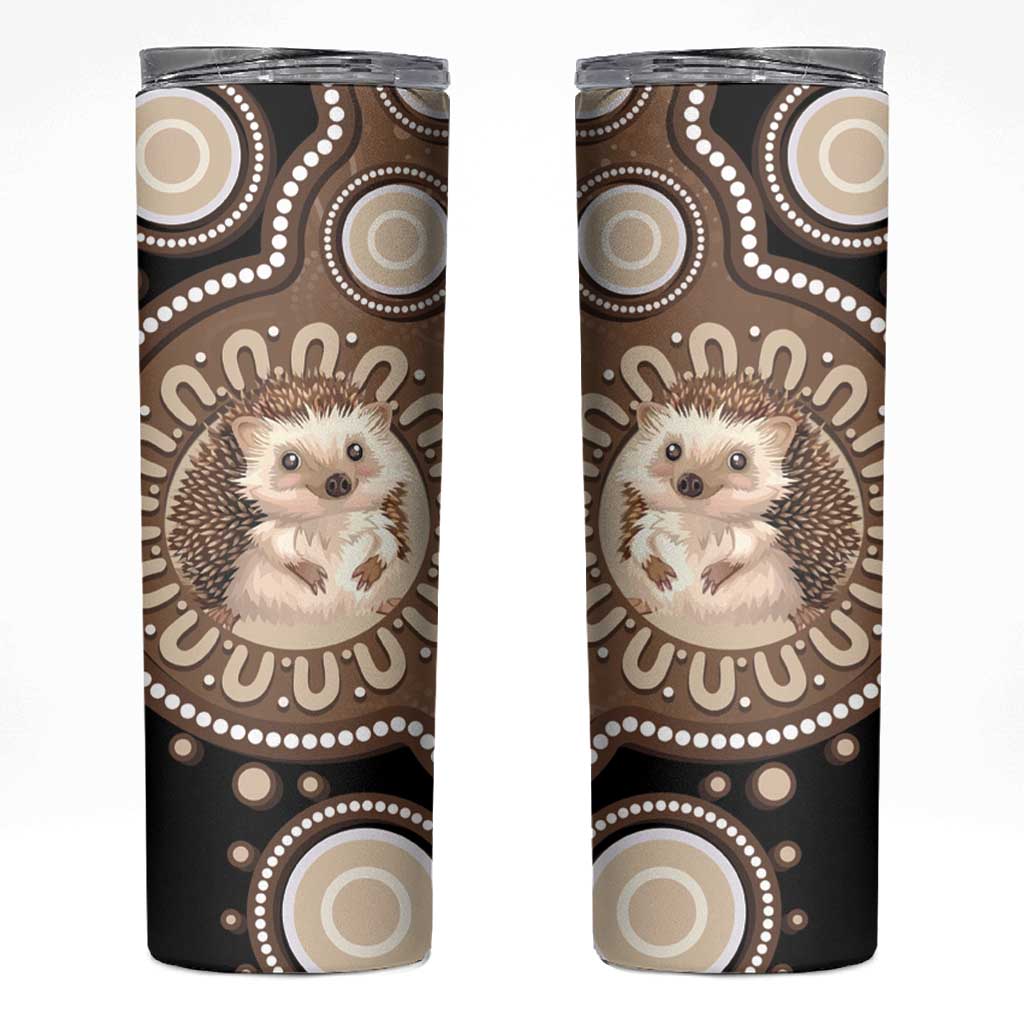 Hedgehog Indigenous Art Australia Skinny Tumbler - Aussie Hoodie