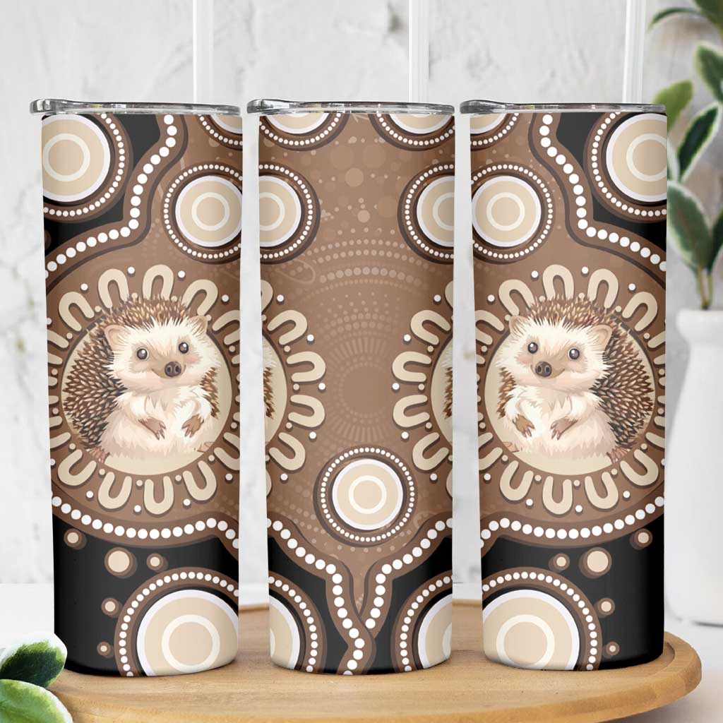 Hedgehog Indigenous Art Australia Skinny Tumbler - Aussie Hoodie