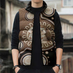 Hedgehog Indigenous Art Australia Sleeveless Puffer Jacket - Aussie Hoodie