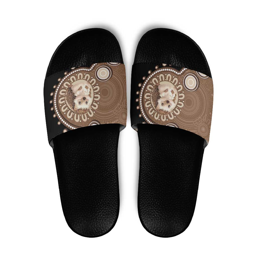 Hedgehog Indigenous Art Australia Slide Sandals - Aussie Hoodie