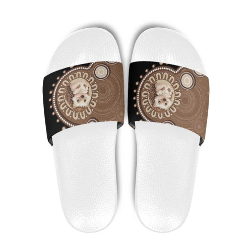 Hedgehog Indigenous Art Australia Slide Sandals - Aussie Hoodie