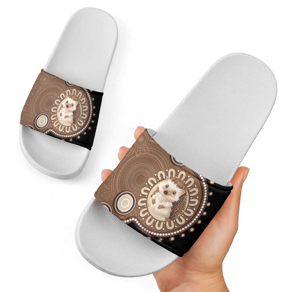 Hedgehog Indigenous Art Australia Slide Sandals - Aussie Hoodie