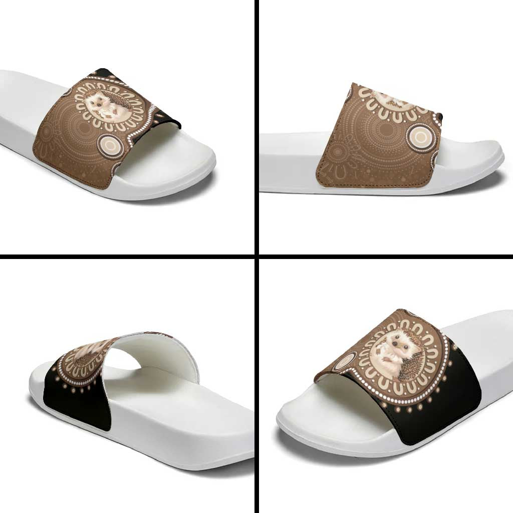 Hedgehog Indigenous Art Australia Slide Sandals - Aussie Hoodie
