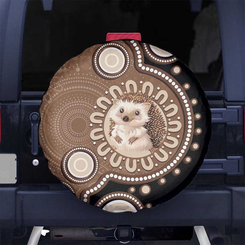 Hedgehog Indigenous Art Australia Spare Tire Cover - Aussie Hoodie