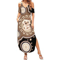 Hedgehog Indigenous Art Australia Summer Maxi Dress - Aussie Hoodie